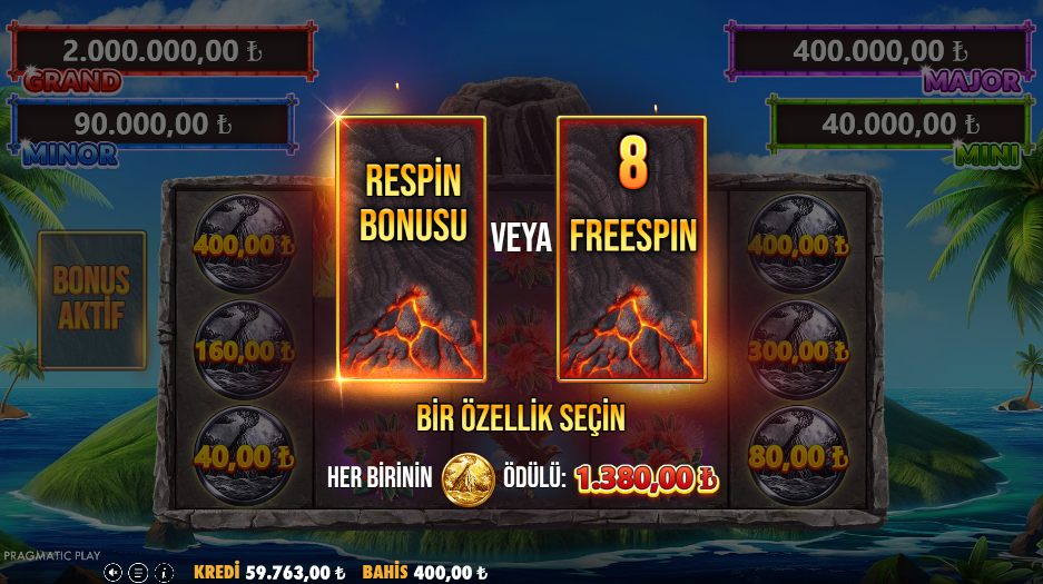 Volcano Goddess Bonus