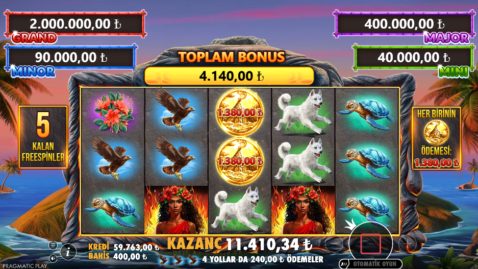 Volcano Goddess Bonus