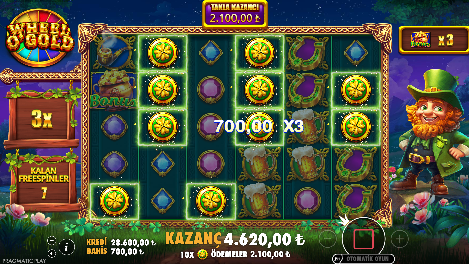 Wheel O'Gold Bonus