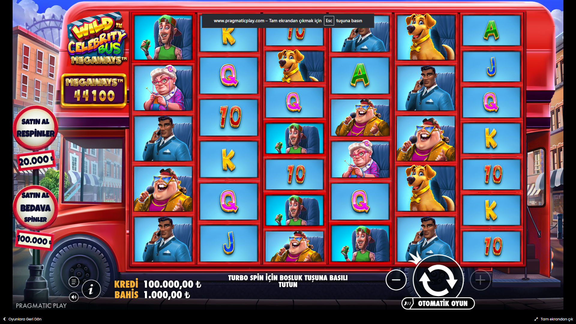 Wild Celebrity Bus Megaways Gameplay