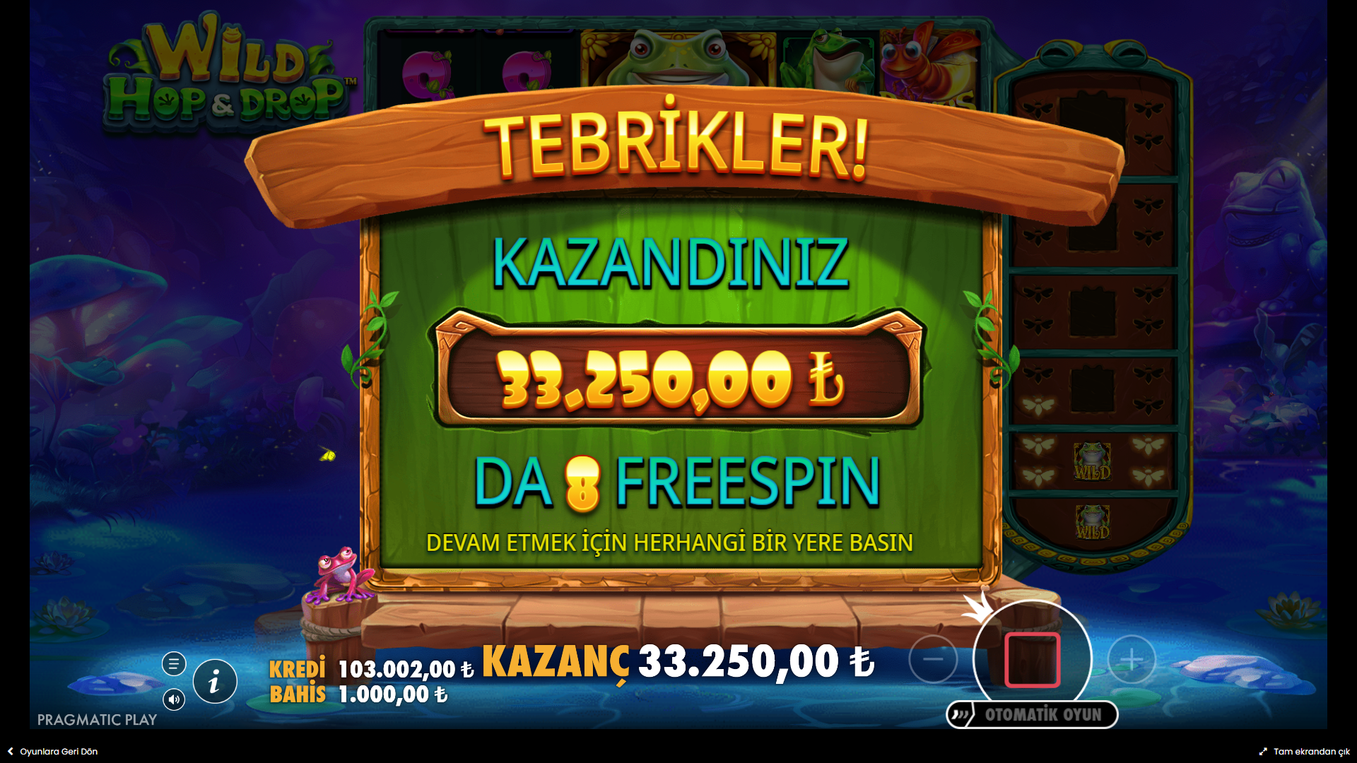 Wild Hop & Drop Bonus