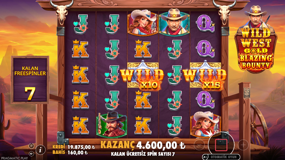 Wild West Gold Blazing Bounty Bonus