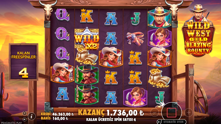Wild West Gold Blazing Bounty Bonus