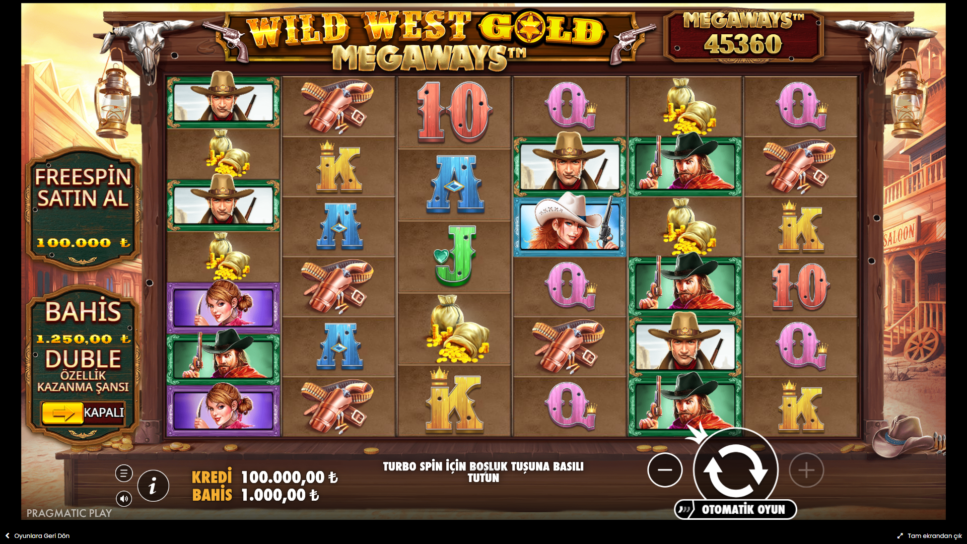 Wild West Gold Megaways Gameplay