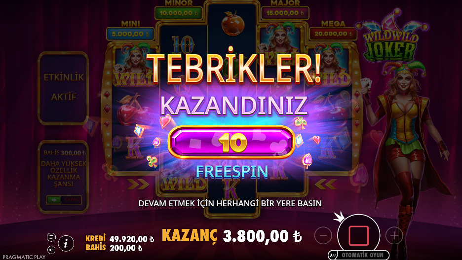 Wild Wild Joker Bonus