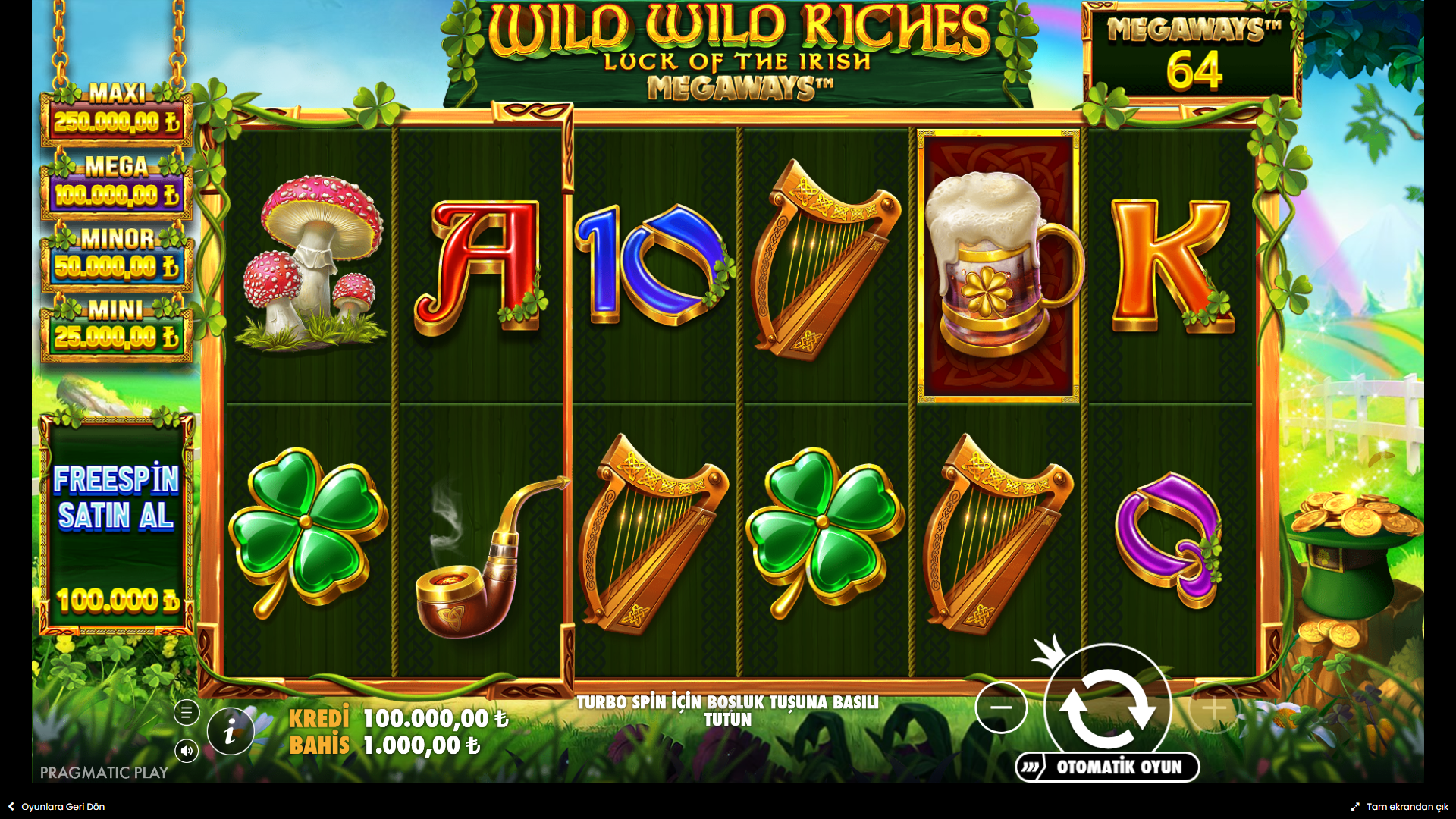 Wild Wild Riches Megaways Gameplay