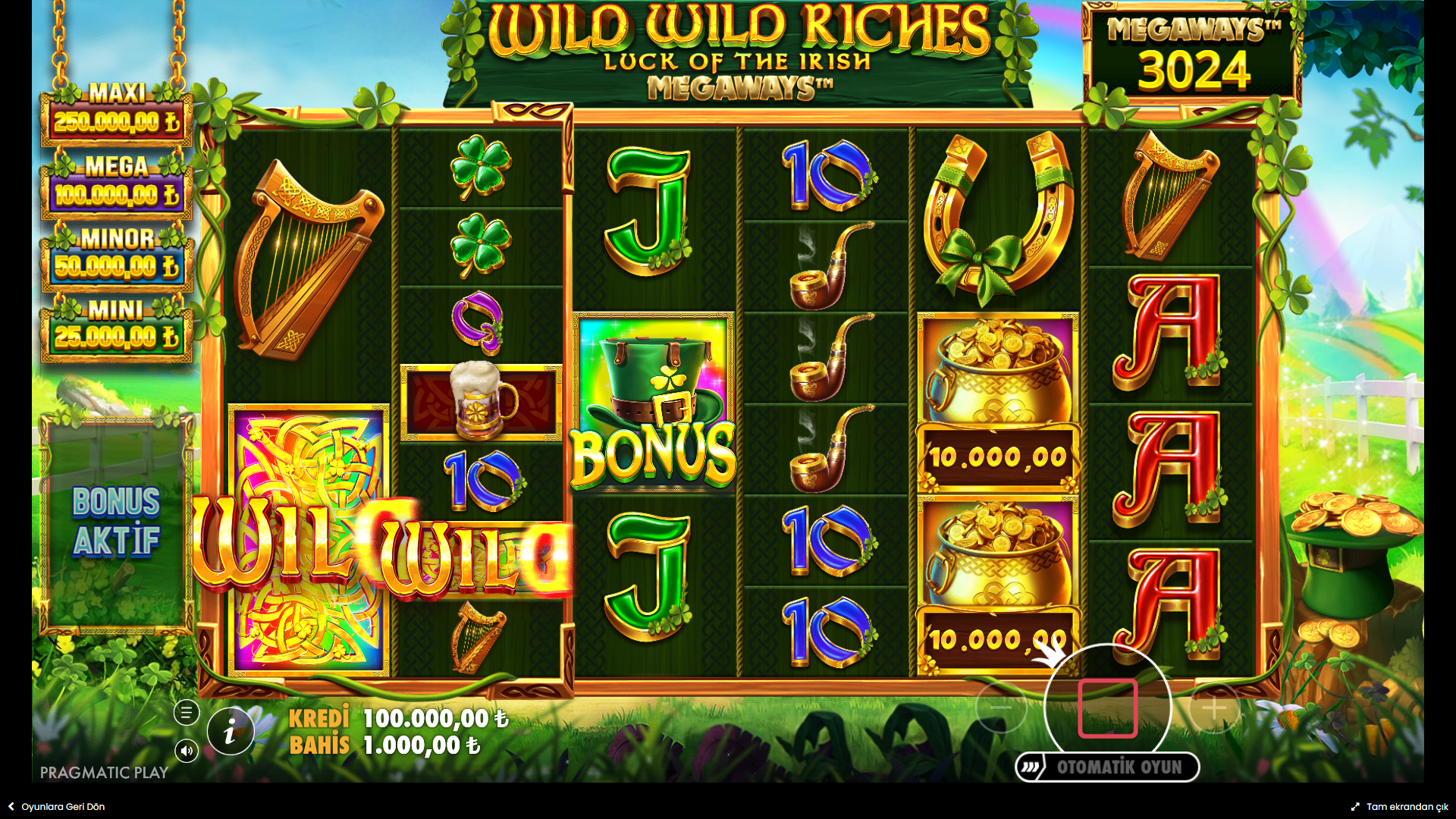 Wild Wild Riches Megaways Bonus