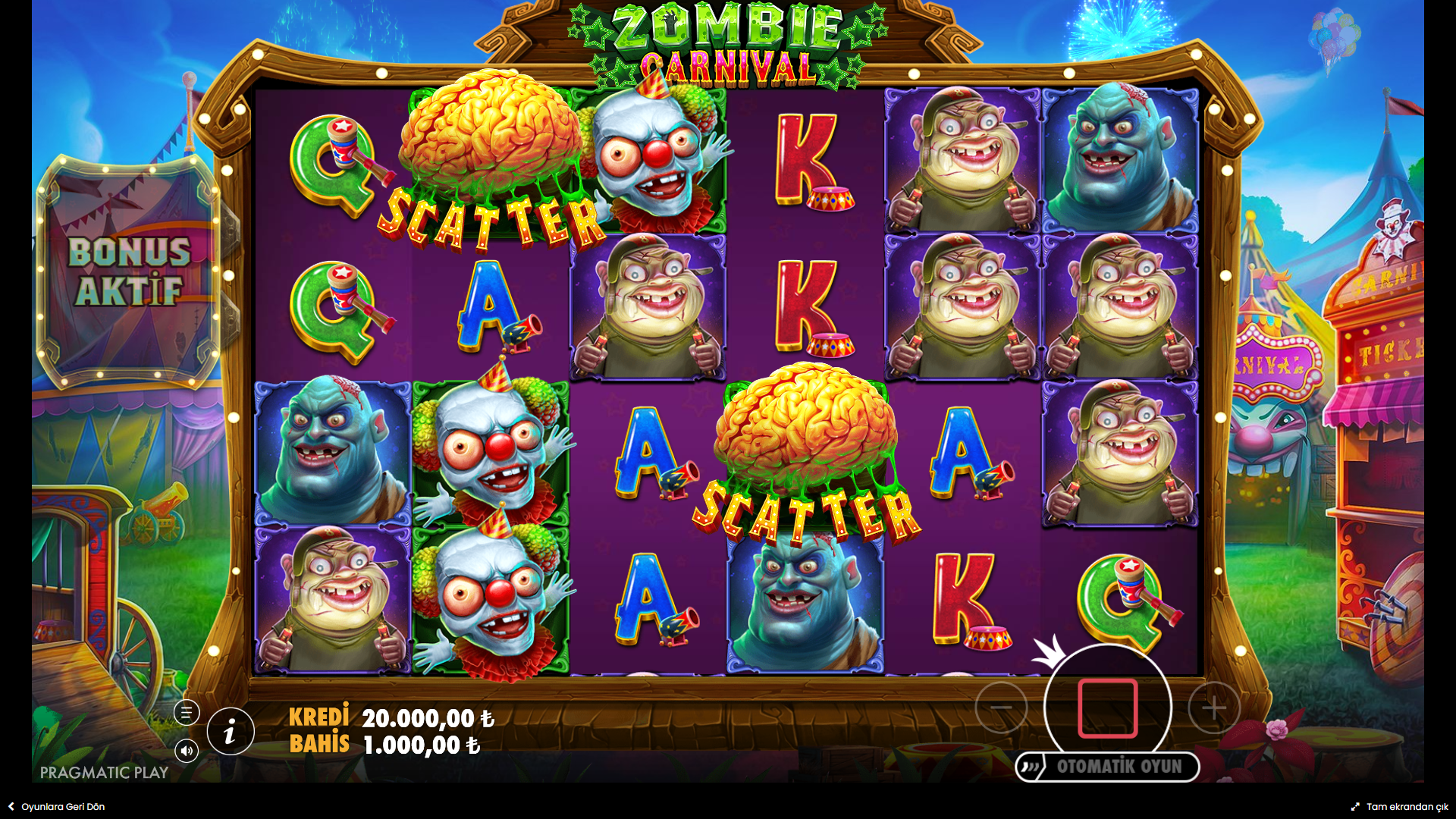 Zombie Carnival Bonus